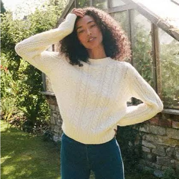 Doen Cartwright Cable Knit Sweater - Cream, size XS. In excellent condition. - Picture 2 of 5